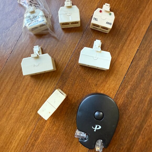 Seven (7) Landline Phone Jacks & Accessories - Picture 3 of 4